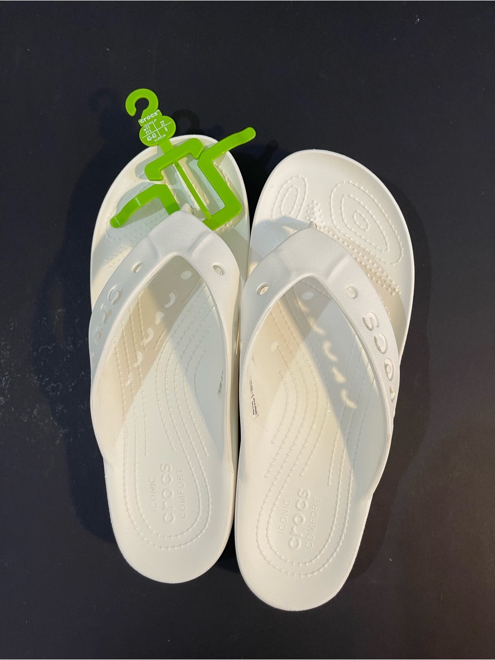 Crocs Women's Baya Flip Flop Platform Sandals  - White 11